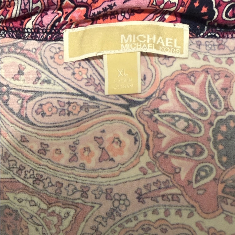 Michael Kors Pink Paisley Sleeveless Midi Dress - Picture 5 of 6